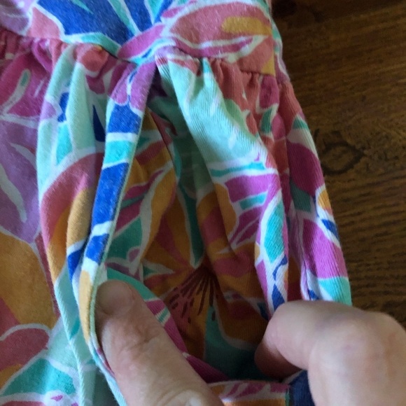 Jumping Beans tropical print cotton summer dress with pockets in size 7 - Picture 3 of 4